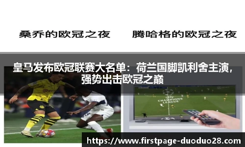 皇马发布欧冠联赛大名单：荷兰国脚凯利舍主演，强势出击欧冠之巅